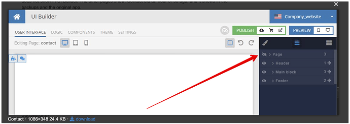 Page not showing in UI Builder - UI Builder - Backendless Support 2022-05-11 16-30-31