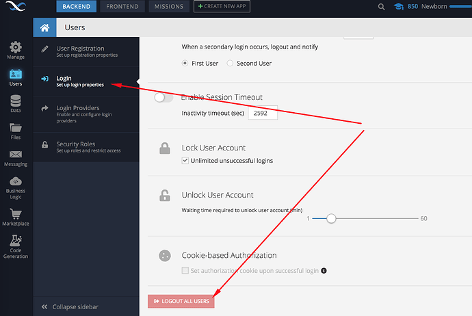 Multiple Login Issue - Codeless - Backendless Support