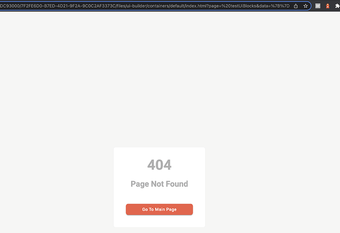 page not found using 'go to page'