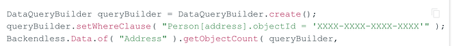 Get Object Count - Backendless SDK for AndroidJava API Documentation 2022-04-04 18-19-01