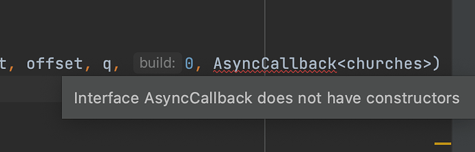 interface callback does not have constructors