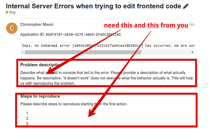 Internal Server Errors when trying to edit frontend code - Bug - Backendless Support - Google Chrome 2022-03-21 16.46.20