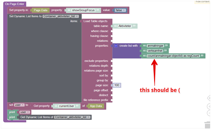 What block allows to count the amount of items in a list? - UI Builder - Backendless Support 2022-02-26 18-38-03