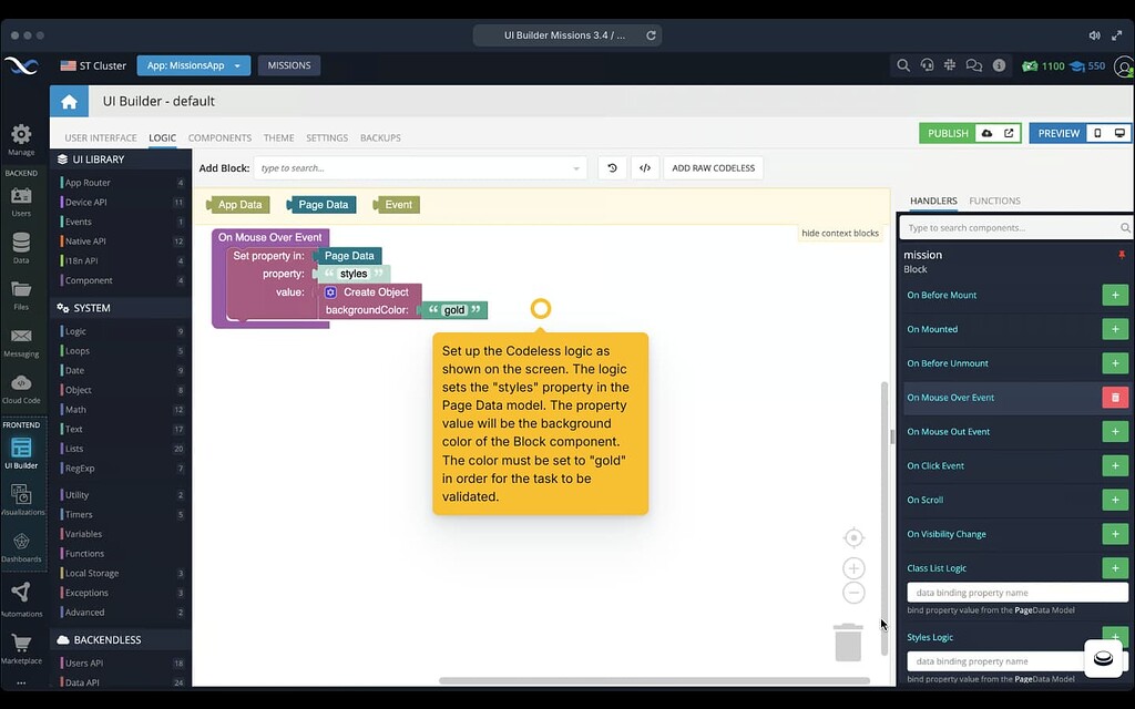 Task Set Bind Issue in Task: **Add block component and bind styles logic** - Missions ...