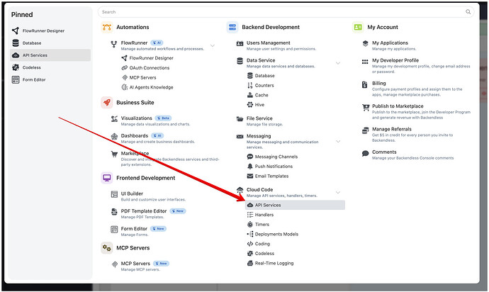 API Services - FlowRunnerDemo - Backendless 2026-03-09 15-56-22