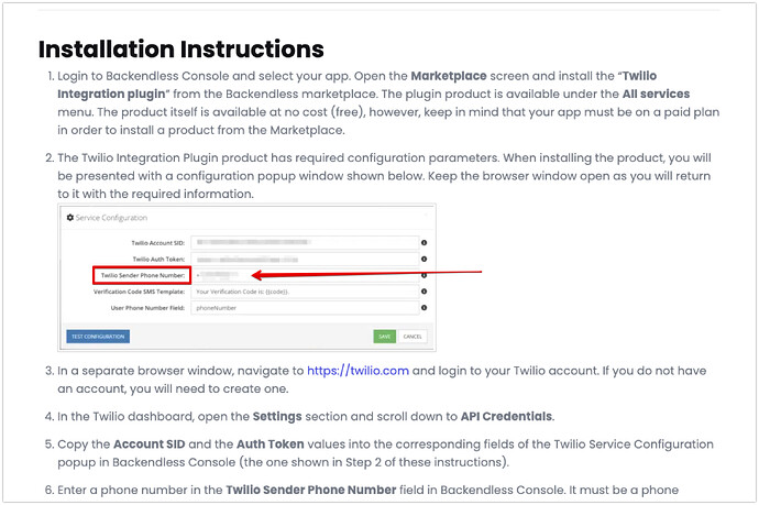 Twilio Integration Plugin  Backendless Mobile Platform 2025-01-14 12-48-18