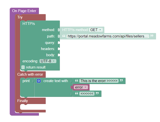 Error handling, trycatch