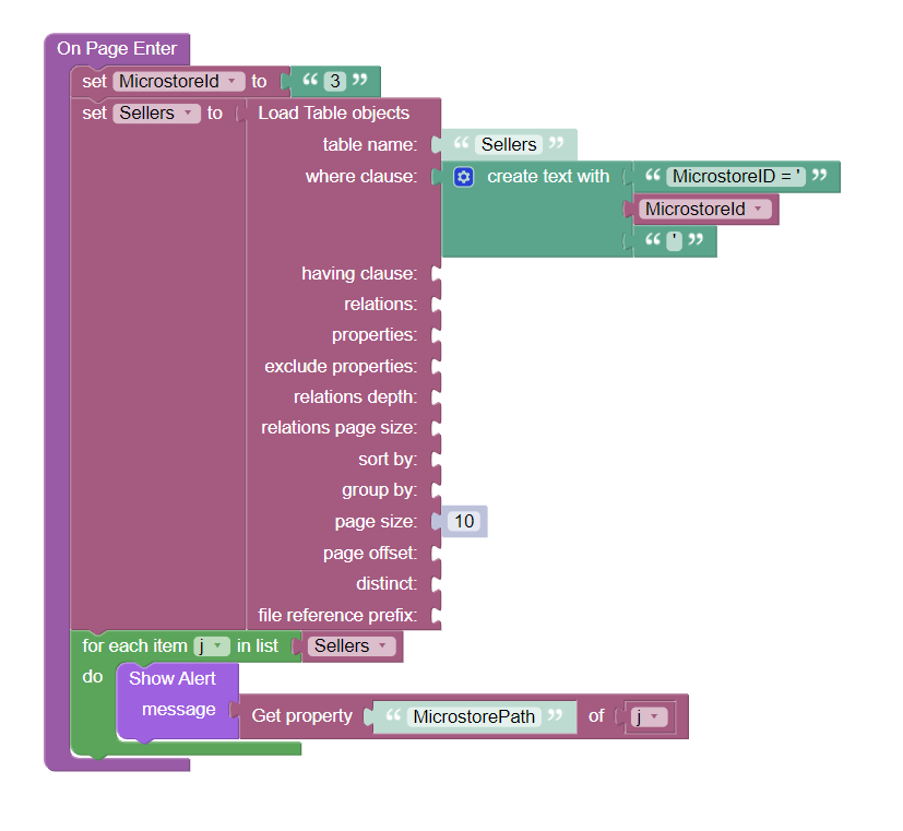 Directly access returned data table row without loop UI Builder