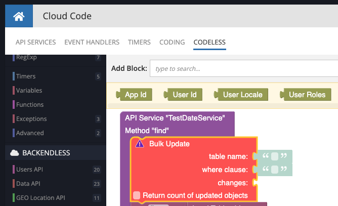 Can Backendless Do Bulk Data Transforms Data Service Backendless 