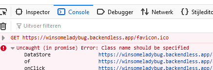 Error class name should be specified